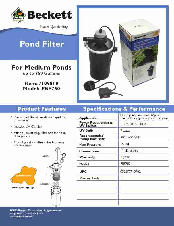 Beckett Water Gardening Water Dispenser PBF750-page_pdf